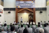 Kepala Rutan Kelas I Medan, Andi Surya membuka kegiatan pelatihan Fardhu Kifayah bagi warga binaan dengan menggandeng MUI Sumut. Foto: Humas Rutan Kelas I Medan