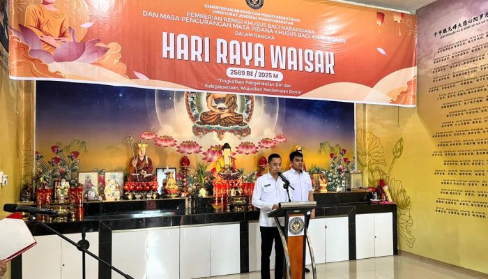 38 Warga Binaan Rutan Kelas I Medan Terima Remisi Waisak 2025