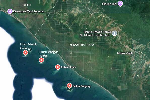 Empat pulau Aceh yang kini dialihkan oleh Kemendagri menjadi milik Sumut