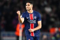 Bek modern PSG, Achraf Hakimi, menjadi pembuka gol PSG dalam pertandingan Final Liga Champiosn 2025 di Alianz Arena, Minggu dini hari WIB