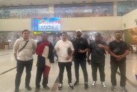 Kejari Medan menjemput terpidana Syahrizal, di Bandara Kualanamu, untuk selanjutnya di eksekusi ke Lapas Medan, Minggu (22/6).