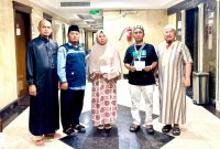 Jemaah haji Kloter 9 KNO galang donasi untuk jamaahnya yang dirawat sakit di Arab Saudi, Kamis (19/6).
