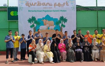 PT Pegadaian Kanwil 1 Medan melakukan penyembelihan hewan qurban dalam rangka merayakan hari raya Idul Adha 1446 H.