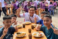 Pelaksanaan program kedai makan gratis mingguan Rutan Kelas I Medan. Foto: Dok.Humas Rutan Medan