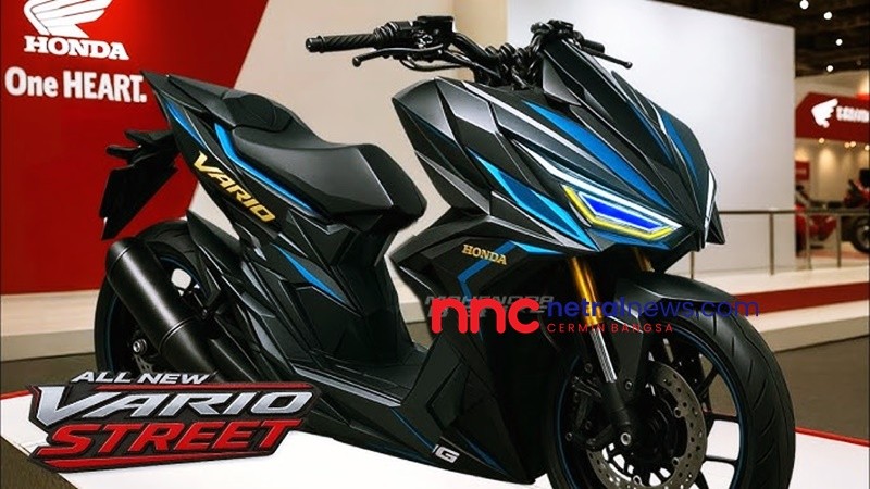 All New Honda Vario Street 160 hadir dengan desain yang mempertahankan unsur sporty dari generasi sebelumnya, namun dengan tambahan sentuhan modern dan elegan.