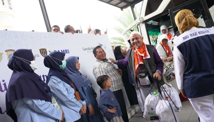 360 Jemaah Haji Kloter 6 Debarkasi Medan Tiba di Tanah Air dalam Keadaan Selamat