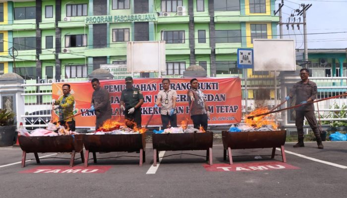 Kejari Medan Musnahkan 3,8 Kg Sabu dan 910 Perkara Inkrah, Komitmen Jaga Integritas Hukum