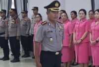 Kasat Intelkam Polrestabes Medan, Kombes Pol Masana Sembiring, dalam prosesi kenaikan pangkat, Kamis (26/6).
