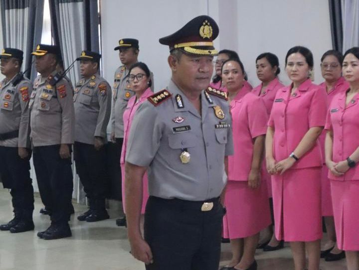 Kasat Intelkam Polrestabes Medan, Kombes Pol Masana Sembiring, dalam prosesi kenaikan pangkat, Kamis (26/6).
