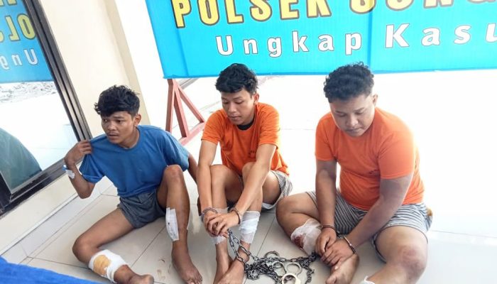 Polsek Sunggal Tangkap Begal Lintas Kabupaten, Anggota Geng Motor “Senja Family” Ditembak