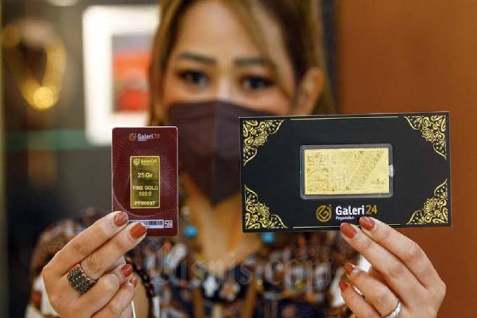 Harga emas di Pegadaian hari ini untuk jenis Antam dengan ukuran 0,5 gram stagnan dan dibanderol dengan harga Rp 1.034.000.