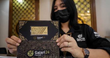 Harga emas di Pegadaian hari ini untuk jenis Antam dengan ukuran 0,5 gram naik dan dibanderol dengan harga Rp 1.063.000