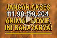 Gambar peringatan berisi teks tegas bertuliskan 
