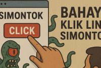 Ilustrasi bahaya mengklik link185.63.253.200 Simontok