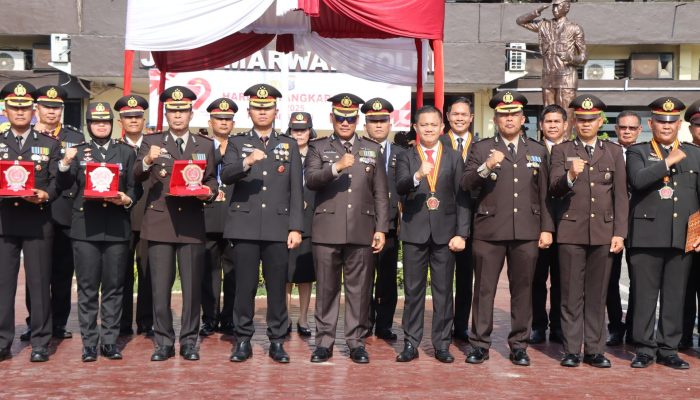 HUT Bhayangkara ke-79: Ungkap 30 Kg Sabu hingga Pemalsuan SIM, 82 Polisi Medan Diganjar Penghargaan