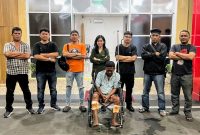 Indra Supomo pelaku perampokan mertua, yang diamankan Polsek Medan Area, Minggu (13/7/2025).