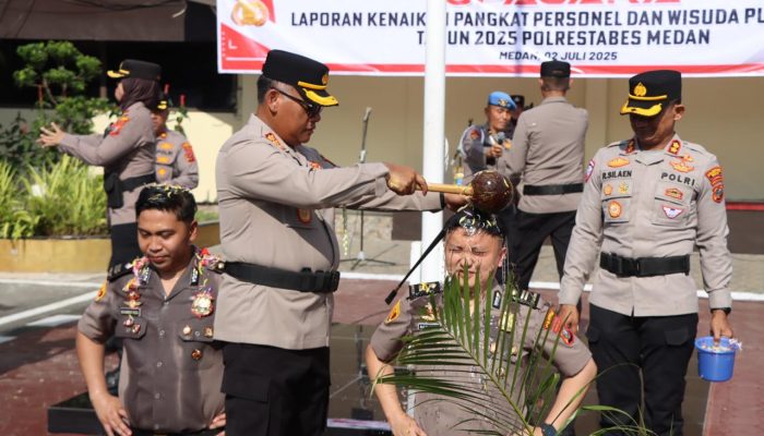 152 Polisi di Jajaran Polrestabes Medan Naik Pangkat, Kombes Gidion Sampaikan Pesan Tegas