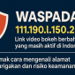 Ilustrasi bahaya link 111.190.l.150.255, alamat IP palsu berkedok video bokeh ilegal yang dapat menyebarkan malware dan mencuri data pengguna di Indonesia.
