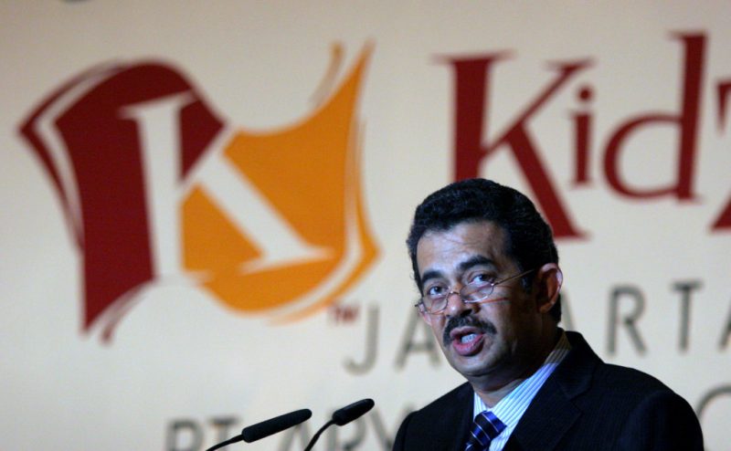 Presdir Kidzania Jakarta M Riza Chalid memberikan sambutannya pada acara Sponsor Gathering Kidzania Jakarta, di Jakarta Rabu (8/11/2006). Foto: MI/Adam DP