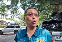 Ketua Humas Perbakin Medan, Hanjaya Tiopan saat memberikan keterangan, Sabtu (5/7).