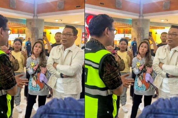 Viral saat Ridwan Kamil menemui petugas di Bandara Ngurah Rai akibat insiden pesawat delay hingga 10 jam.