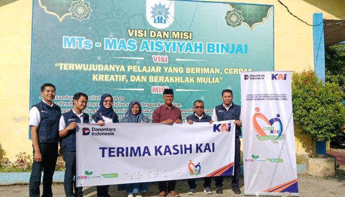 KAI Sumut Kucurkan Rp 267 Juta untuk Pendidikan, Rumah Ibadah, dan Lingkungan