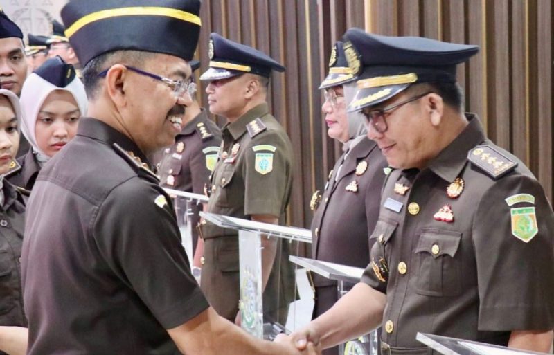 Muttaqin Harahap saat dilantik menjadi Kasubdit Prapenuntutan pada Direktorat D Jampidum Kejagung, Kamis (17/7/2025).
