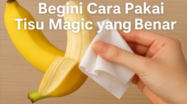 Ilustrasi cara pakai tisu magic yang benar untuk hasil optimal dan aman digunakan sebelum berhubungan intim