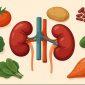 Ilustrasi berbagai sayuran yang sebaiknya dihindari oleh penderita penyakit ginjal, seperti bayam, tomat, dan bit, karena kandungan oksalat dan kalium yang tinggi.