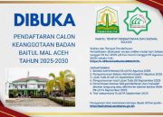 Baitul Mal Aceh Buka Pendaftaran Anggota Baru, Ini Syarat dan Jadwal Lengkapnya