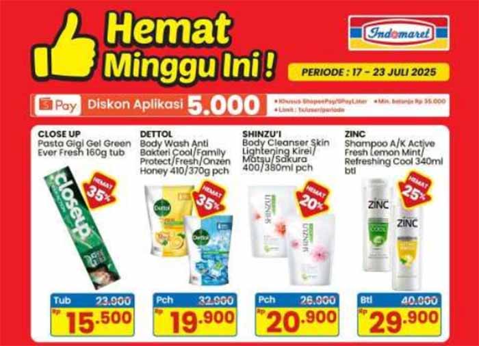 Promo Indomaret Weekend Paling Murah Terbaru 18-23 Juli 2025: minyak telon, baby Wipes dan Mamy Poko dan Shinzu'i Lebih Murah dan Hemat