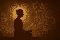 Siluet sosok manusia dalam suasana spiritual menggambarkan pencarian makna weton 8 Agustus 2025 Weton Apa? menurut penanggalan Jawa. 