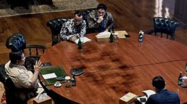 Tangkapan layar - Presiden Prabowo Subianto saat memimpin rapat terbatas secara virtual dari kediamannya di Hambalang, Kabupaten Bogor, Jawa Barat, Jumat (1/8/2025)