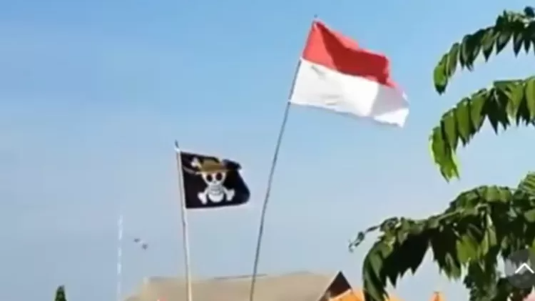 Penampakan bendera One Piece berkibar jelang HUT ke-80 RI