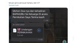Contoh undangan pernikahan berisi link berbahaya