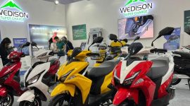 Booth motor listrik Wedison Victory di GIAAS 2025