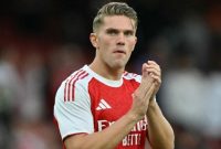 Viktor Gyokeres mencetak gol saat Arsenal menang 3-0 kala menjamu Athletic Bilbao dalam laga uji coba Emirates Cup di Stadion Emirates pada Sabtu (9/8/2025) malam WIB.(AFP/GLYN KIRK)