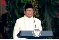 Presiden Prabowo Subianto memimpin Upacara HUT RI ke-80 di Istana Merdeka, Minggu (17/8/2025)
