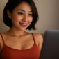 ilsutrasi seorang pemempuan sedang menonton film korea terbaru dengan Free VPN Proxy Video Japanese