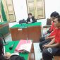 Tiga terdakwa kasus penganiayaan, menjalani sidang tuntutan di PN Medan, Selasa (5/8).