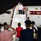 Presiden Prabowo Subianto bersiap menuju Tanah Air dari Pangkalan Udara Paya Lebar Air Base (PLAB) Singapura, Sabtu (9/8/2025)