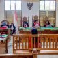 Mei Rani Feri Astuti terdakwa kasus penipuan arisan online, menjalani sidang putusan di PN Medan, Rabu (13/8/2025)