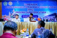 Kemenag Sumut saat memberikan pembinaan PPIU tentang perizinan perjalanan umrah di Medan, Jumat (15/8/2025)