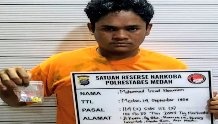 Jalan Guru Sinomba Jadi Saksi Penangkapan Pengedar Ekstasi di Medan, 37 Butir Disita Polisi