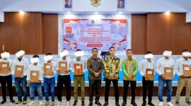 Rutan Kelas I Medan memberikan remisi kepada narapidana di hari HUT RI ke-80, Minggu (17/8/2025)