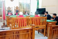 Kedua terdakwa kurir sabu asal Aceh, menjalani sidang dakwaan di PN Medan, Rabu (20/8/2025)
