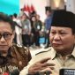 Presiden Prabowo Subianto saat menyampaikan keterangan kepada wartawan di Gedung Layanan Terpadu dan Institut Neurosains Nasional di Rumah Sakit Pusat Otak Nasional (RSPON) Mahar Mardjono, Jakarta, Selasa (26/8/2025).