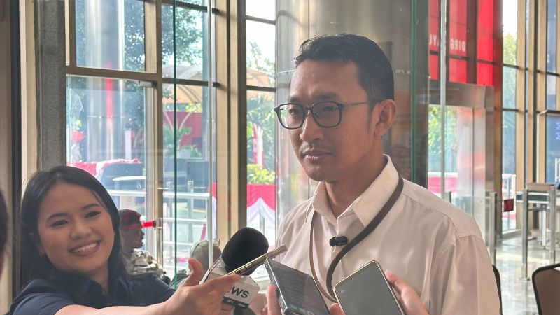 Juru Bicara Komisi Pemberantasan Korupsi Budi Prasetyo saat memberikan keterangan di Gedung Merah Putih KPK, Jakarta, Rabu (13/8/2025). 