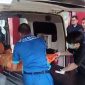 Jenazah diduga seorang Kepala Kantor Cabang Pembantu (KCP) sebuah bank di Jakarta berinisial IP tiba di Rumah Sakit Polri Kramat Jati, Jakarta Timur, Kamis (21/8/2025)