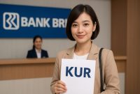 seorang Wanita sedang berada di bank BRI untuk mengajukan KUR BRI September 2025, menggambarkan kemudahan akses pinjaman bagi pelaku UMKM